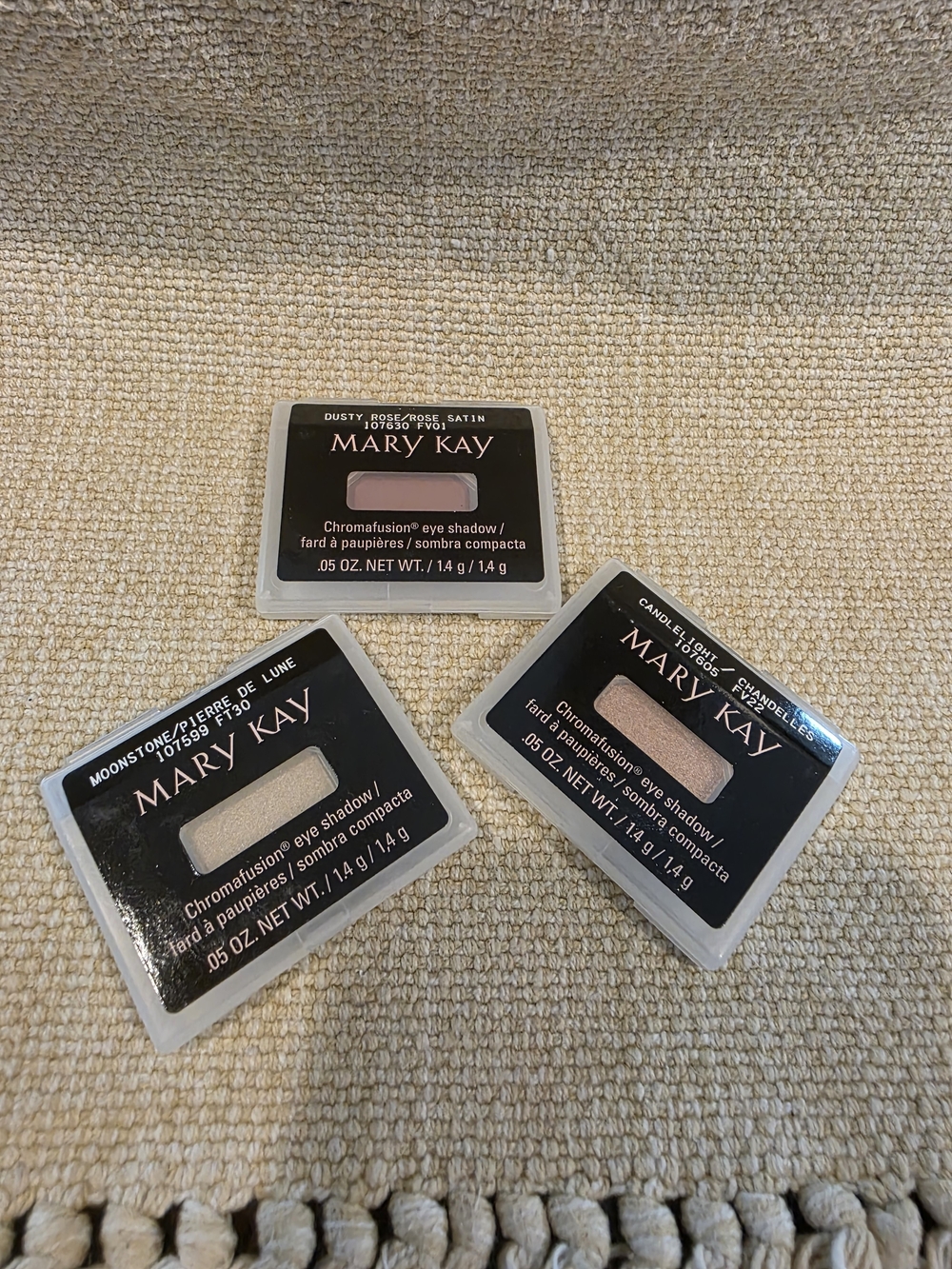 Mary Kay Chromafusion Trio — Dusty Rose, Moonstone, Candlelight Glow